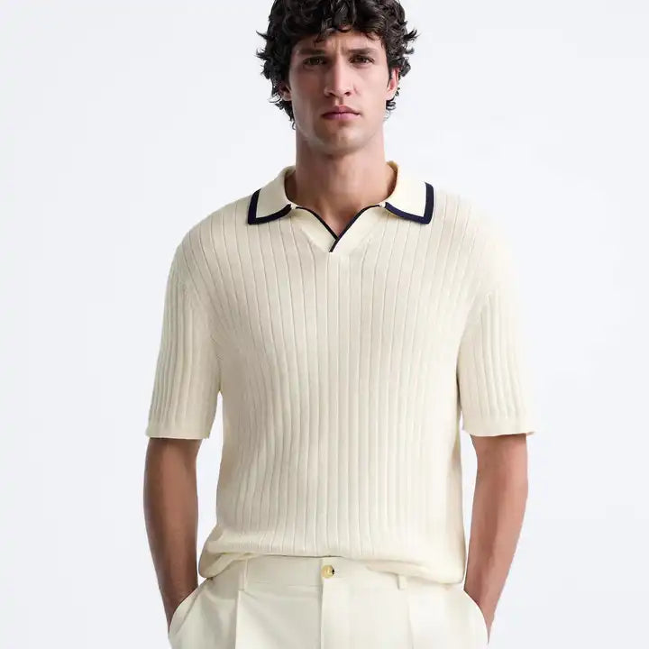 Knitted Golf Polo Shirt