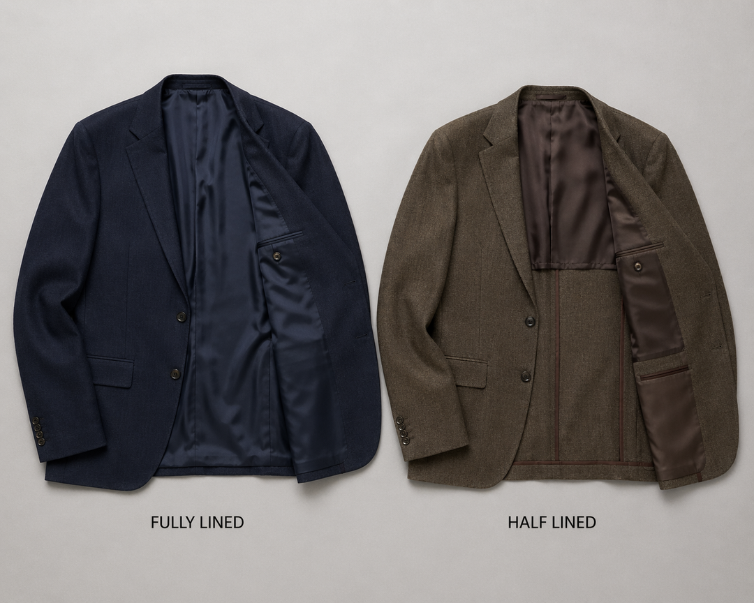 Know the Difference: Part II — Full Lining, Half Lining, Quarter Lining, Unlined
