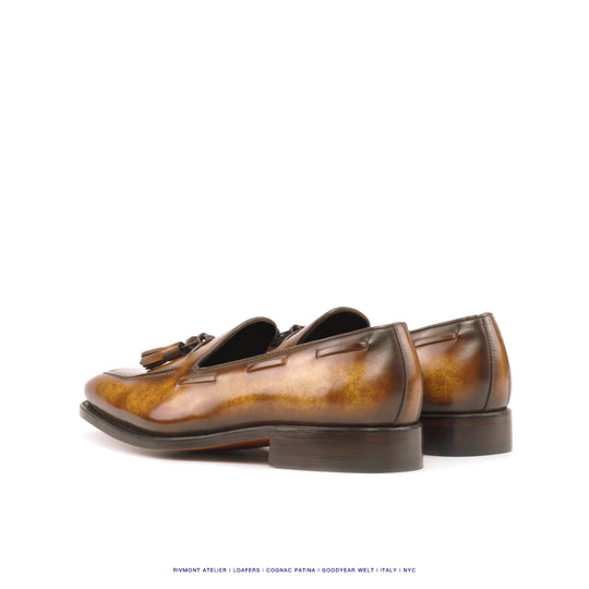 LOAFERS - PATINA LEATHER- COGNAC