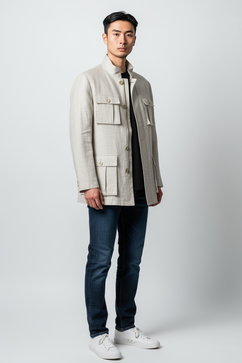 Linen Safari Jacket