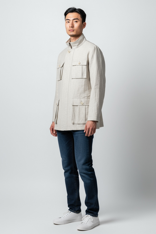 Linen Safari Jacket