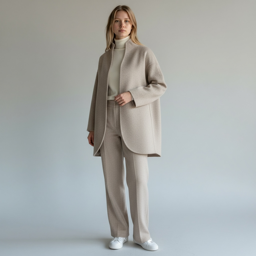 Womens Grey A Line Coat