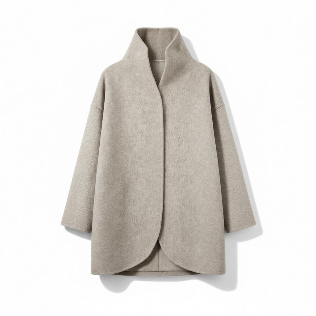 Womens Grey A Line Coat