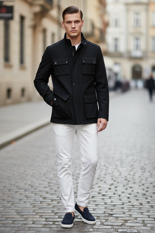 Dark Navy Military Jacket