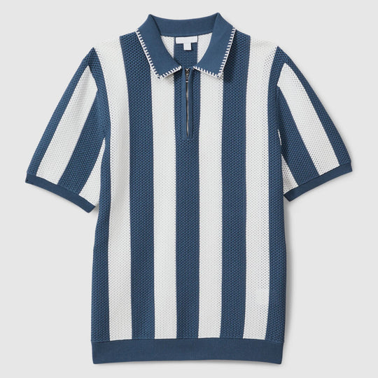 Mesh Polo [BLUE/BRWN]