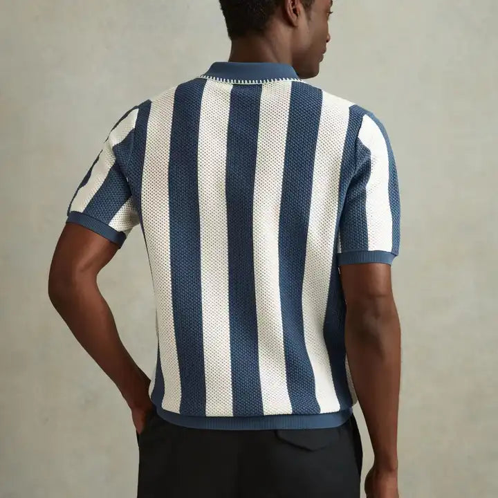 Mesh Polo [BLUE/BRWN]